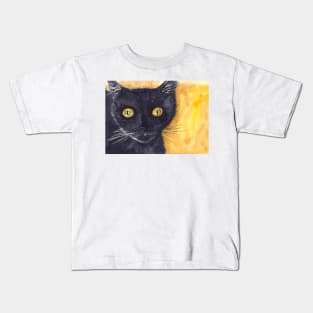 Black cat Kids T-Shirt